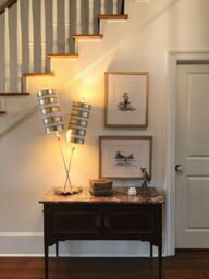 Loops Table Lamp Gold Leaf Silhouettes Gold Cone Shade. Aged Gold LED E27 60W - thumbnail 3