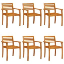Berkfield Home Garden Chairs 6 pcs 59x55x85 cm Solid Wood Acacia - Size: 59 x 55 x 85 cm - thumbnail 1