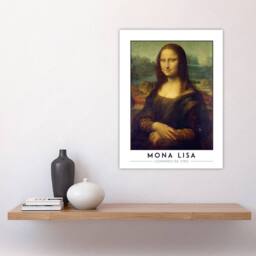 "Artery8 Leonardo Da Vinci Mona Lisa La Gioconda Portrait Wall Art Print in Brown - Size: W12"" x H16""" - thumbnail 4