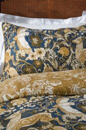 Paoletti Harewood British Animal 100% Cotton Duvet Cover Set in Blue - Size: Single - thumbnail 3