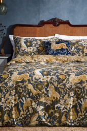 Paoletti Harewood British Animal 100% Cotton Duvet Cover Set in Blue - Size: Single - thumbnail 1