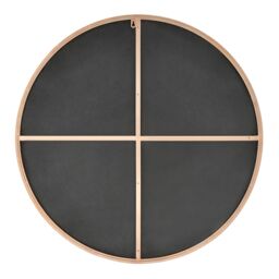 FurnitureboxUK Emma 80cm Medium Art Deco Metal Frame Round Hallway Bedroom Dining & Living Room Wall Mirror in Black - thumbnail 4