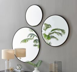 FurnitureboxUK Emma 80cm Medium Art Deco Metal Frame Round Hallway Bedroom Dining & Living Room Wall Mirror in Black - thumbnail 6