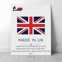 "Bed Time UK Plush Divan Bed Frame with 20"" Horizontal Headboard & 2 Drawers in Ivory - Size: Super King" - thumbnail 7
