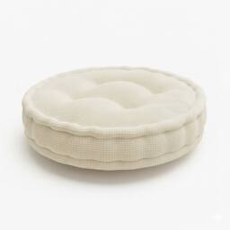 Snug City Teddy Fabric Round Booster Cushion Soft Seat Riser Pad Dining Chair in Cream - Size: 45 cm x 45 cm - thumbnail 2