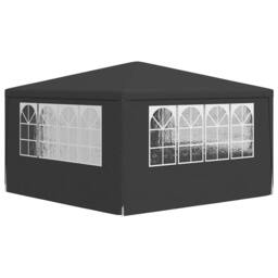 Berkfield Home Professional Party Tent with Side Walls 4x4 m Anthracite 90 g/m? in Charcoal - thumbnail 5