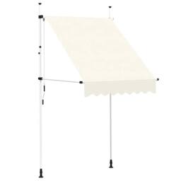 Berkfield Home Manual Retractable Awning 150 cm Cream in Beige - thumbnail 2