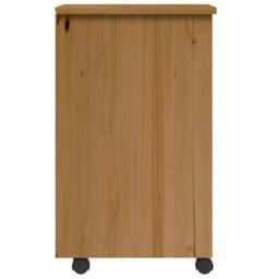 Berkfield Home Rolling Cabinet with Drawers MOSS Honey Brown Solid Wood Pine - thumbnail 4
