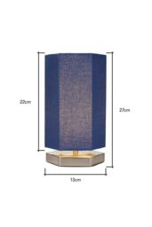 BHS Lighting Glow Hexagon Table Lamp in Silver - thumbnail 5