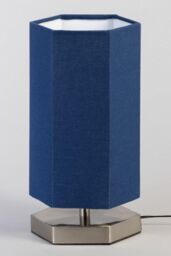 BHS Lighting Glow Hexagon Table Lamp in Silver - thumbnail 2