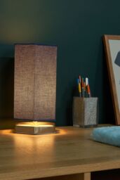 BHS Lighting Glow Hexagon Table Lamp in Silver - thumbnail 4