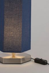 BHS Lighting Glow Hexagon Table Lamp in Silver - thumbnail 3