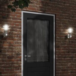 Berkfield Home Outdoor Wall Lights with Sensors 2pcs Silver Stainless Steel