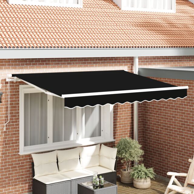Berkfield Home Awning Replacement Fabric for 3.5x2.5 m Frame Black - image 1