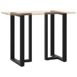Berkfield Home Modern Bar Table Legs T-Shaped¬†2 pcs Black 60x35x(100-101) cm Steel - thumbnail 8