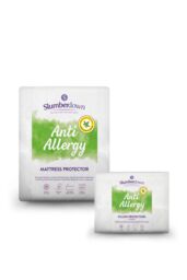 Slumberdown Anti Allergy Mattress Protector With 2 Pillow Protectors in White - Size: Single Fitted - thumbnail 1