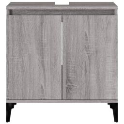 Berkfield Home Sink Cabinet Grey Sonoma 58x33x60 cm Engineered Wood - Size: 58 x 33 x 60 cm - thumbnail 6