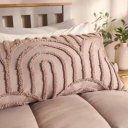 OHS Tufted Arches Bolster Pillow Soft Maternity Support Cushion in Dusty Pink - thumbnail 2