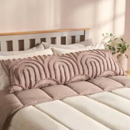 OHS Tufted Arches Bolster Pillow Soft Maternity Support Cushion in Dusty Pink - thumbnail 1