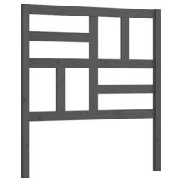 Berkfield Home Bed Headboard Grey 96x4x104 cm Solid Wood Pine - Size: 96 x 4 x 104 cm - thumbnail 2