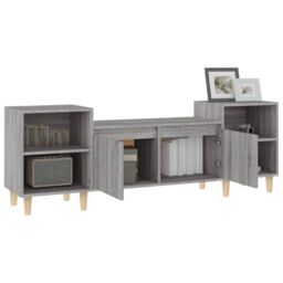 Berkfield Home TV Cabinet Grey Sonoma 160x35x55 cm Engineered Wood - Size: 160 x 35 x 55 cm - thumbnail 5