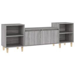 Berkfield Home TV Cabinet Grey Sonoma 160x35x55 cm Engineered Wood - Size: 160 x 35 x 55 cm - thumbnail 2