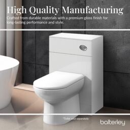 Balterley Slimline WC Unit Gloss White 600mm - thumbnail 7