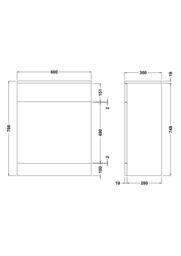 Balterley Slimline WC Unit Gloss White 600mm - thumbnail 8