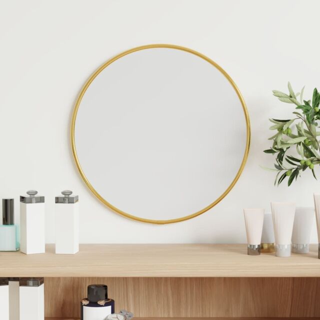 Berkfield Home Wall Mirror Gold √ò 30 cm Round - image 1