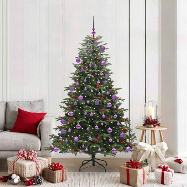 Berkfield Home Artificial Christmas Tree with 300 LEDs with Stand Green 180 cm - image 1