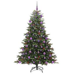 Berkfield Home Artificial Christmas Tree with 300 LEDs with Stand Green 180 cm - thumbnail 3