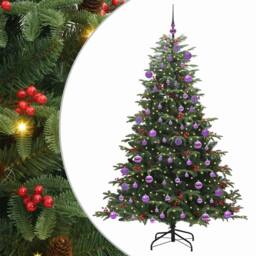 Berkfield Home Artificial Christmas Tree with 300 LEDs with Stand Green 180 cm - thumbnail 2