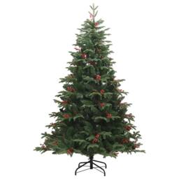 Berkfield Home Artificial Christmas Tree with 300 LEDs with Stand Green 180 cm - thumbnail 5