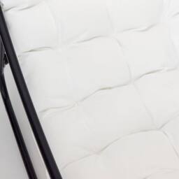 Home Detail Marbella Black Garden Rocking Chair with Grey Cushions in Ivory - thumbnail 6