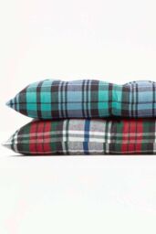 Homescapes Garden Bench Cushion Luxury 2 Seater Cotton Red Tartan Indoor Outdoor Pad - thumbnail 6