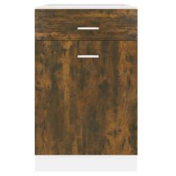 Berkfield Home Drawer Bottom Cabinet Smoked Oak 50x46x81, 5 cm Engineered Wood in Brown - thumbnail 5
