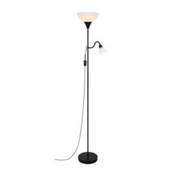 Nordlux Vintage Indoor Floor Lamp Black Metal E27 Gooseneck - Mains Powered, IP20 - thumbnail 1
