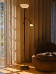 Nordlux Vintage Indoor Floor Lamp Black Metal E27 Gooseneck - Mains Powered, IP20 - thumbnail 7
