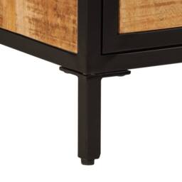 Berkfield Home Beautiful Bed Cabinet 40x30x52.5 cm Solid Rough Wood Mango in Brown - thumbnail 8