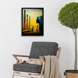 "Artery8 Wall Art Print African Art Modern Bright Abstract Art Framed - Size: W12"" x H16""" - thumbnail 2