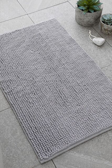 Catherine Lansfield 'Bobble' Bath Mat in Silver - image 1