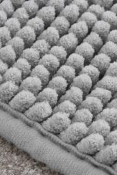 Catherine Lansfield 'Bobble' Bath Mat in Silver - thumbnail 2