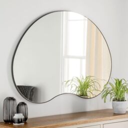 Yearn Mirrors Large Pebble Mirror black 111x81cm - Size: 111x81 cm - thumbnail 2