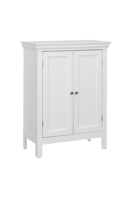Teamson Home Stratford Bathroom Floor Cabinet White With 2 Shelves - image 1