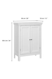 Teamson Home Stratford Bathroom Floor Cabinet White With 2 Shelves - thumbnail 4