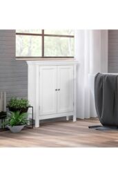 Teamson Home Stratford Bathroom Floor Cabinet White With 2 Shelves - thumbnail 2