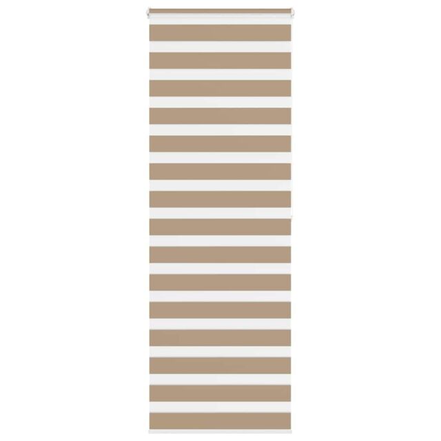 Berkfield Home Zebra Blind Sand Brown 90x200 cm Fabric Width 85.9 cm Polyester - image 1
