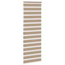 Berkfield Home Zebra Blind Sand Brown 90x200 cm Fabric Width 85.9 cm Polyester - thumbnail 4