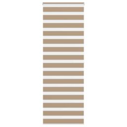 Berkfield Home Zebra Blind Sand Brown 90x200 cm Fabric Width 85.9 cm Polyester - thumbnail 1