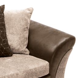 Abakus Direct Farrow Crushed Chenille 3 Seater Sofa in Brown & Beige - thumbnail 5